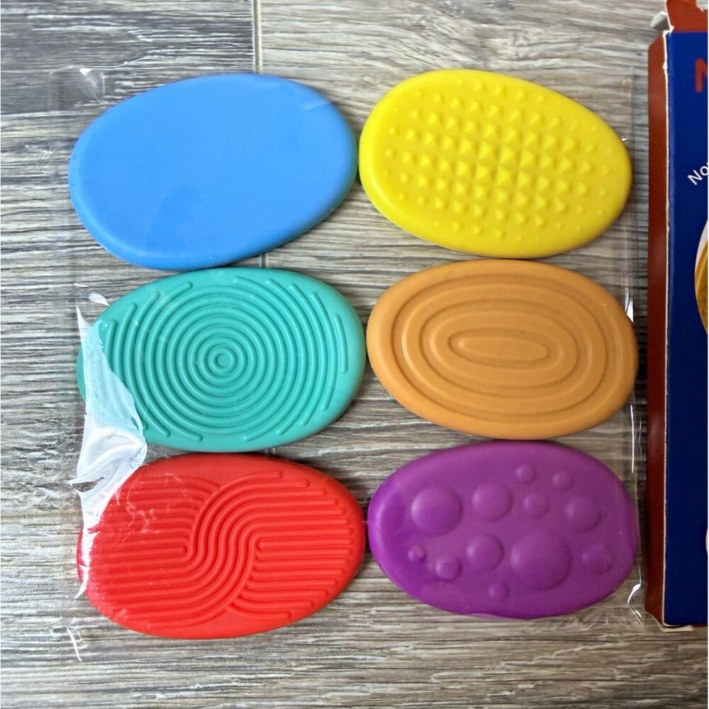 NPPN Sensory Worry Stones 6 Pack Textured Fidget Toys Kids Classroom ADHD